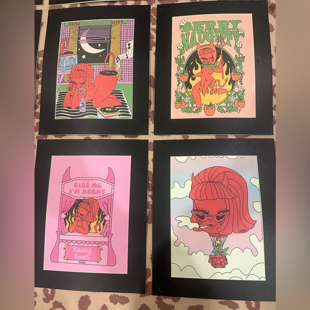 Set of 14 Valfre Art Prints in Black Frames - Picture 3 of 17